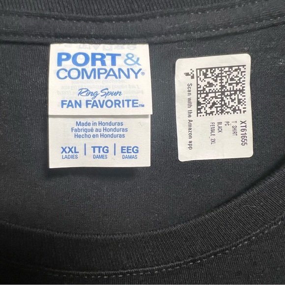 Port&Company Black Marine Biology Graphic T-Shirt NWOT - Picture 3 of 4